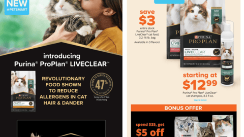 PetSmart Purina Pro Plan LiveClear Circular Features